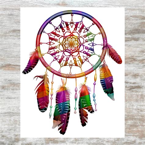 Watercolor Rainbow Dreamcatcher Watercolor Dreamcatcher Rainbow