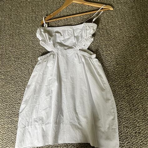White Nude Lucy Mini Dress Worn Once Perfect Depop