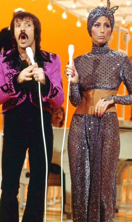 Sonny and Cher singing on "The Sonny And Cher Comedy Hour", 1970's ...