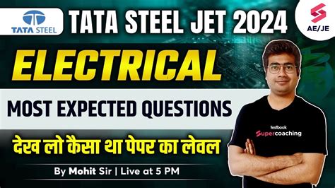 Tata Steel Jet 2024 Electrical Tata Steel JET Previous Year Question