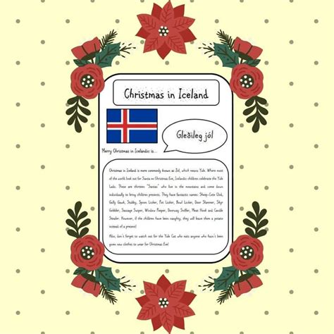 Traditions for Christmas in Iceland Printable - Petal Resources