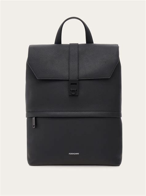 Backpack With Gancini Buckles Men Ferragamo