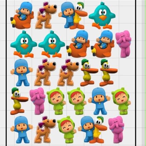 Pocoyo Stickers Pocoyo Stickers Pocoyo Baby Cupcake Toppers