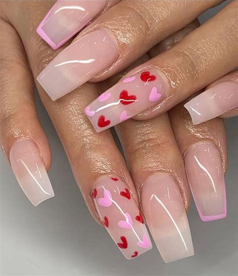 24 Hot Acrylic Pink Coffin Nails Design For Valentine S Nails Fashionsum