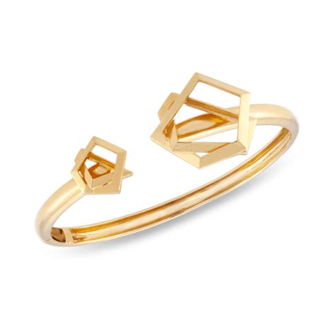 916 Gold Si Dian Jin Designer Series Brilliance Romance Bangle On