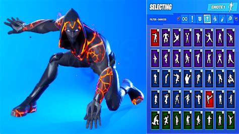 🔥 Molten Omen Skin Showcase With All Fortnite Dances And Emotes 😱 Youtube