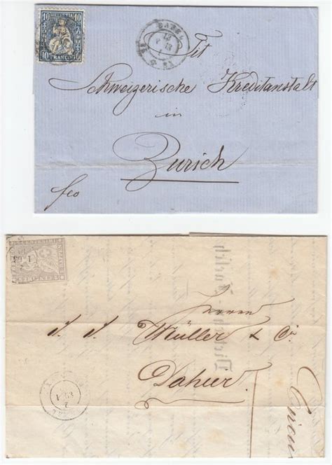 Switzerland 1863 Twisted Stamp 2Rp Strubel 21G Auf Brief