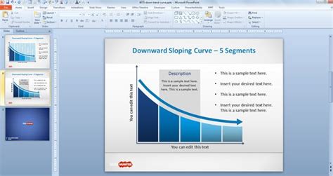 Free Downward Sloping Curve Template For Powerpoint And Presentation Slides