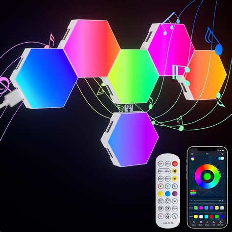 Hexagon Lights Gaming Pcs Rgb Led Hex Light Panels Hexagon Smart