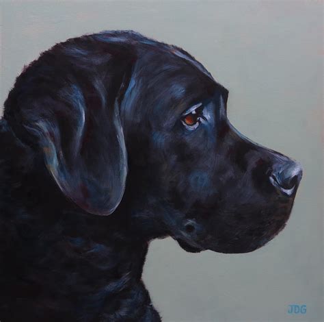 Black Labrador Retriever Painting By Julie Dalton Gourgues