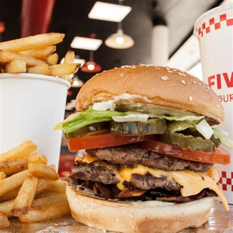 Five Guys Bacon Cheeseburger