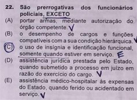 Gabarito PC ES Investigador Estatuto dos Policiais Civis e Legislação