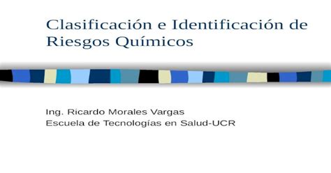 Clasificación e Identificación de Riesgos Químicos PPT Powerpoint