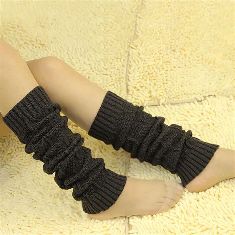 Fashion Women Warm Winter Solid Leg Warmers Knitting Socks Women