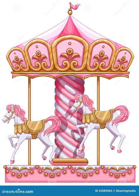 A Carousel Ride Stock Vector - Image: 43089065