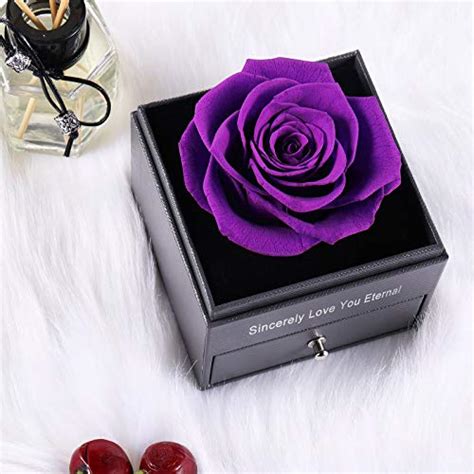 Preserved Real Rose Enchanted Real Rose Flower With Heart I Love You