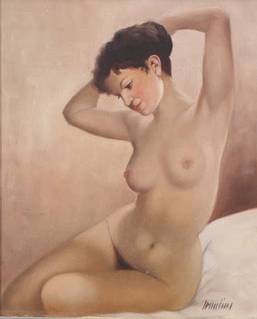 Oidentifierad Konstn R Nude Study Oil On Canvas Signed Art