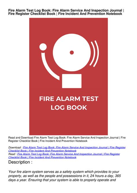 Download Fire Alarm Test Log Book Fire Alarm Service And Inspection