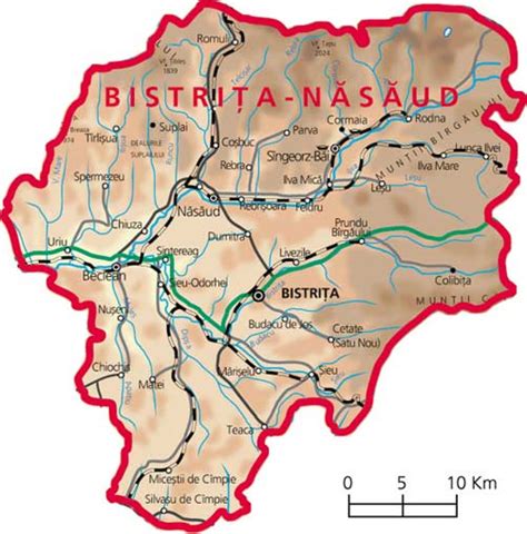 Harta Judetul Bistrita Nasaud