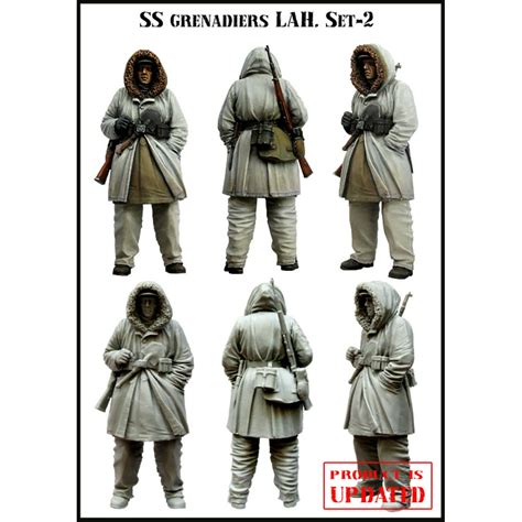 Evolution Miniatures 135 Wwii Ss Grenadier Lah Set 2 Resin Figure