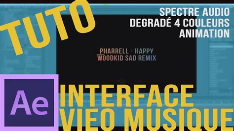 TUTO AFTER EFFECT Interface pour les vidéo musique spectre audio