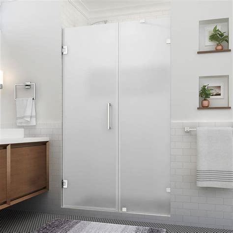 Aston Nautis Xl 50 25 51 25 In W X 80 In H Hinged Frameless Shower