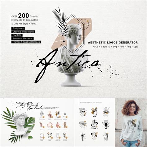 Antica Aesthetic Logos Generator | Free download