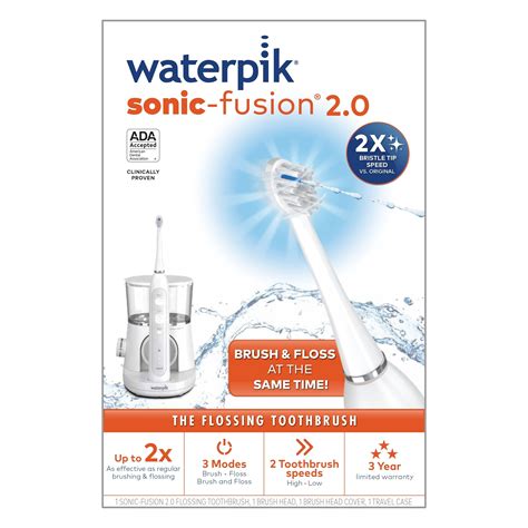 Waterpik Sonic Fusion 20 Flossing Toothbrush White Sf 03 Pick Up