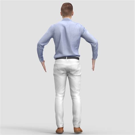 Justin Business Ready-To-Rig T-Pose 2 - 3D Human Model 3D Model $39 ...