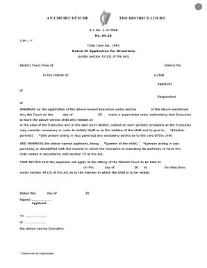 Fillable Online District Court Rules Schedule C Form No Notice