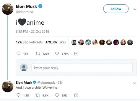 Elon Musk Locked Out of Twitter Account After Saying He Loves Anime ...