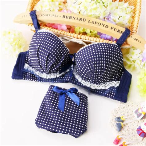 Japanese Girl Student Cute Underwear Set Sweet Women Bra Cotton Jacquard Gather Paper Lingerie