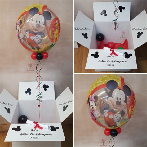 Balloon In A Box Disney Reveal Pink Tree Parties Birthday