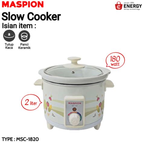 Maspion Slow Cooker Liter Energy Bali