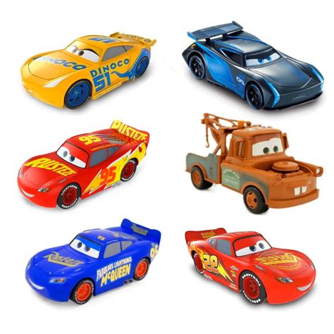 Coleção Disney Carros 6 Carrinhos de 22cm Fricção Relâmpago