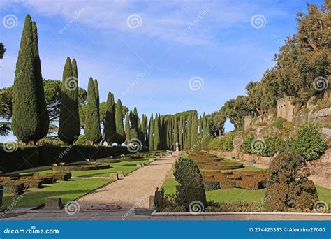 Pontifical Gardens of Castel Gandolfo in the Province of Rome, Lazio ...