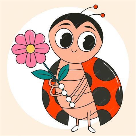 Free Vector | Hand drawn cartoon ladybug illustration