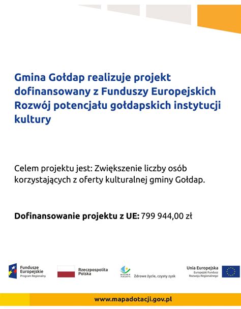 Gmina Go Dap Realizuje Projekt Dofinansowany Z Funduszy Europejskich