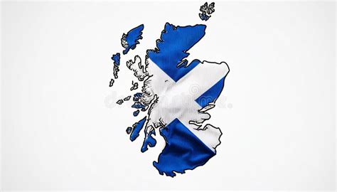 Map Of Scotland With Flag Stock Illustration Illustration Of Generated