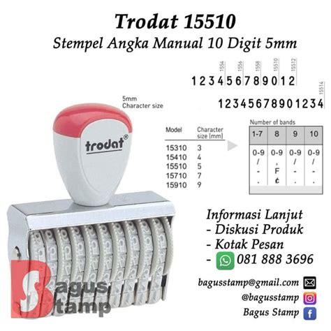 Jual Stempel Angka Manual Digit Mm Trodat Shopee Indonesia