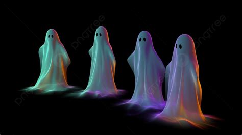 Halloween Ghosts In 3d A Spectral Rendering Background Halloween Decorations Halloween 3d