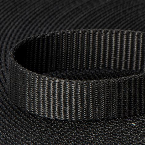 Black 25mm Heavy Webbing