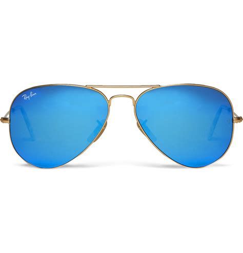 Lyst Ray Ban Polarised Mirrored Metal Aviator Sunglasses In Metallic For Men