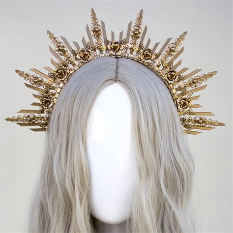 Gold Halo Crown Halo Headpiece Festival Crown Festival Headpiece