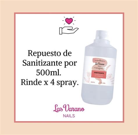 Sanitizante x 500ml las varano Distri Nails Insumos para uñas