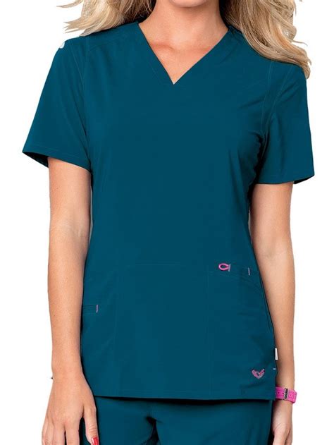 Smitten Smitten Womens Rock Goddess V Neck Scrub Top S101002