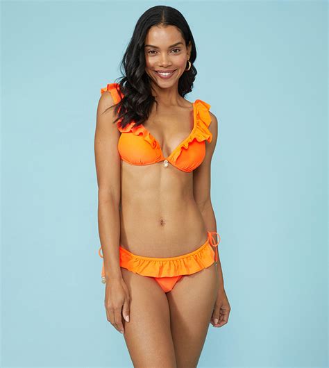 Buy Debenhams Frill Bikini Set In Coral 6thStreet UAE