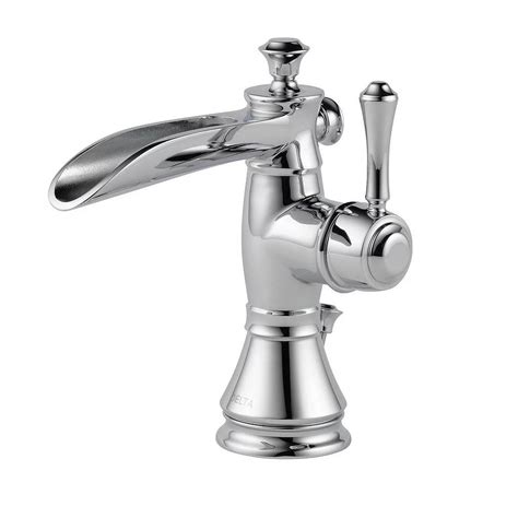 Delta Cassidy Single Hole 1 Handle Low Arc Bathroom Faucet In Chrome