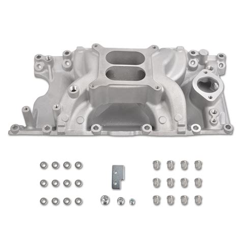 Fgjqefg Intake Manifold Aluminum Dual Plane Compatible With 1967 2003 Small Block Chrysler Mopar