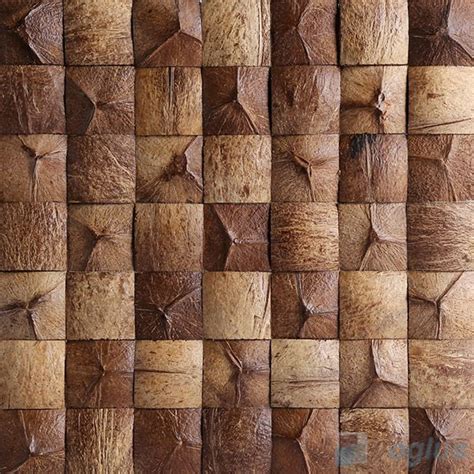 Coconut Mosaic Tiles VCC96 Wood Wall Art Diy Shell Mosaic Coconut